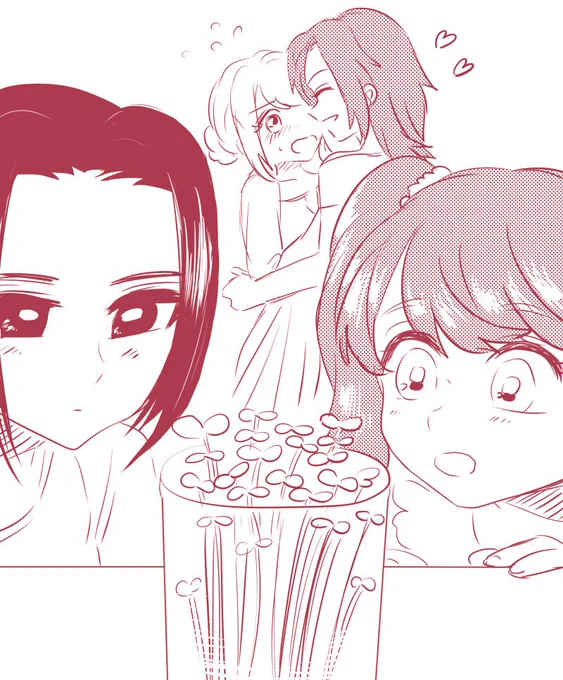 9月18日は #かいわれ大根の日 ✨
#百合で紹介する毎日の記念日 #創作百合 