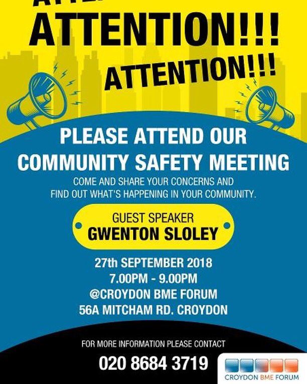 Community safety meeting helping the community do for self let’s bring the love back