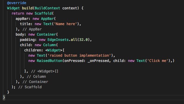 FlutterKenya's tweet image. Raised Button implementation