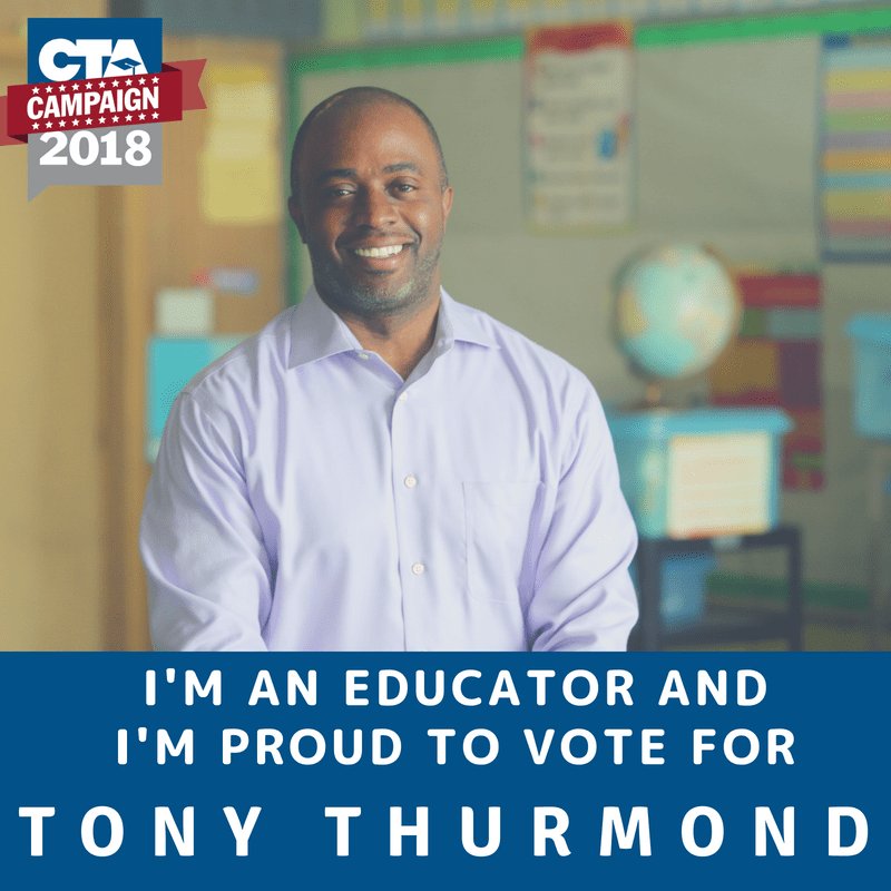 WeAreCTA's tweet photo. Tony’s support for #Prop30 and #Prop58 also put the district on a path to full funding of schools that had been hurt by those cuts. #EducatorsforTony #VotePublicEd https://t.co/HedaM6Ut7s