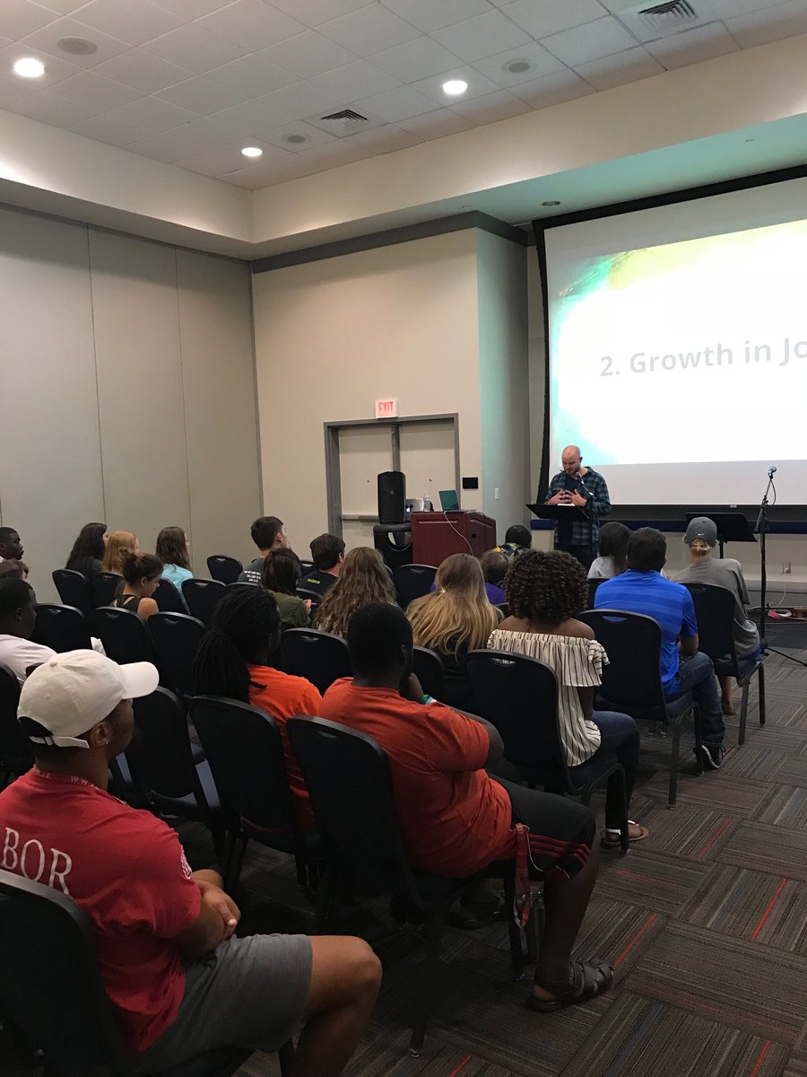 ChadcWilliams_'s tweet photo. Soooo...⁦@HighViewChurch_⁩ has planted a new work that meets on campus at the University of West GA. Had a great time hearing ⁦@patricksfielder⁩ bringing the word last Friday at our first service! ⁦@HVMovement⁩ https://t.co/7gSKuIZgTr