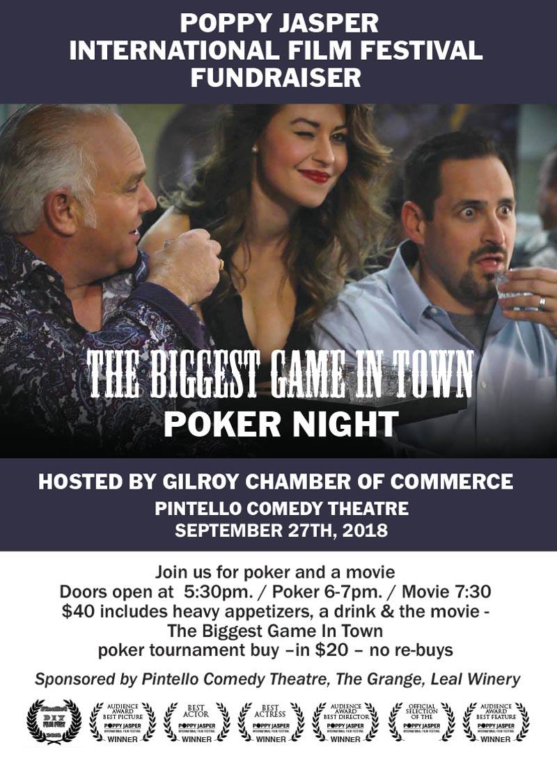 Help support PJIFF while enjoying a movie and playing some poker! This fun night will be hosted by @GilroyChamber