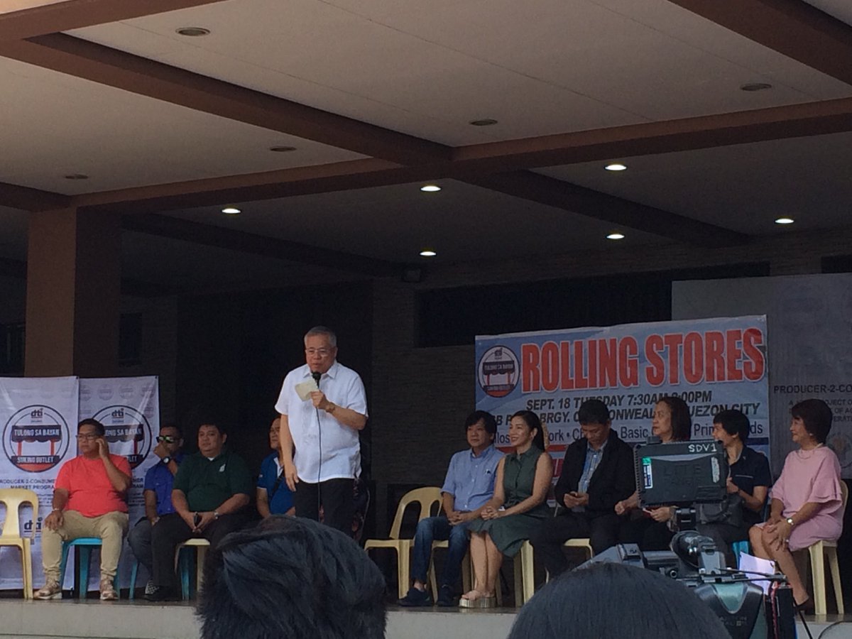DtiPhilippines's tweet photo. DTI Secretary Ramon Lopez at the launch of DTI Suking Outlet. #ConsumerPH #iamDTI https://t.co/VfW6RzVTPk