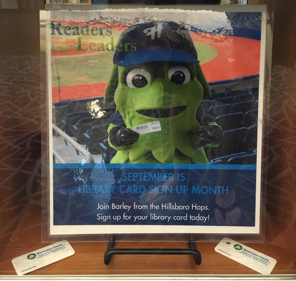 LoWo413's tweet image. Do you have your @HillsboroLib card yet? You can even use it for ebooks! ☺️ #LibraryCardMonth