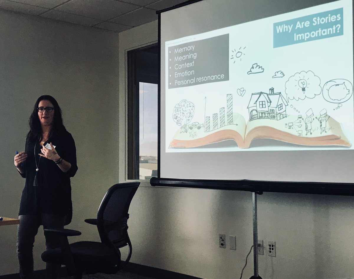 ResearchKerry's tweet photo. Thank you to the San Fran @qrca and @kat_noelle for inviting me to give Research Narrative's Think Like a Storyteller workshop on Friday. And to @1MarcEngel for the thoughtful &amp; hilarious intro. (Let's do a road show bud.) What an awesome group and great time! #storytelling #mrx https://t.co/eiZ9YSv879