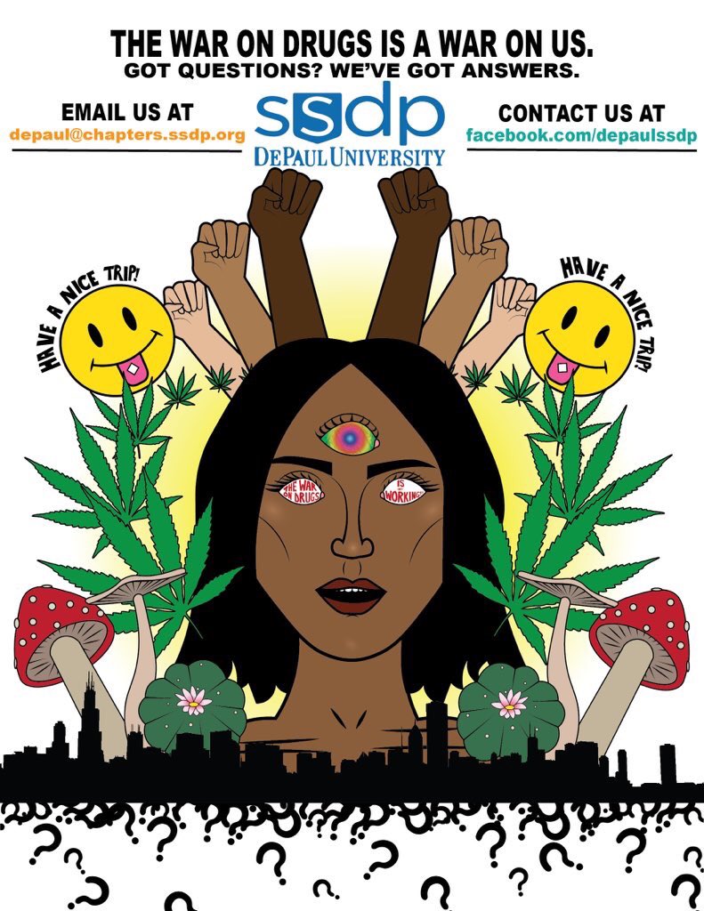 bassnugget's tweet image. Fattest shoutout to @queentrashcan for designing our SSDP chapter’s general body poster. One of those humans we are lucky to share a life with 🖤 support her insane artwork!!! And support ending the war on drugs!! #StartMakingSense #JustSayKnow