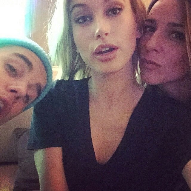 November 6, 2014. Hailey via Instagram: "my  lauralentz plus a photo bomber "