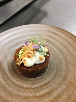 Jess McEwan <a href="/jesschucky/">jess gomez</a> from <a href="/hogget_kitchen/">Hogget Kitchen</a> shares her canapé she created for our Awards Dinner - salt and pepper chocolate cake with dill and honey labneh using @tamarvalleydairy appetiteforexcellence.com/category/recip… #appetiteforexcellence #hospitality #chef #cheflife