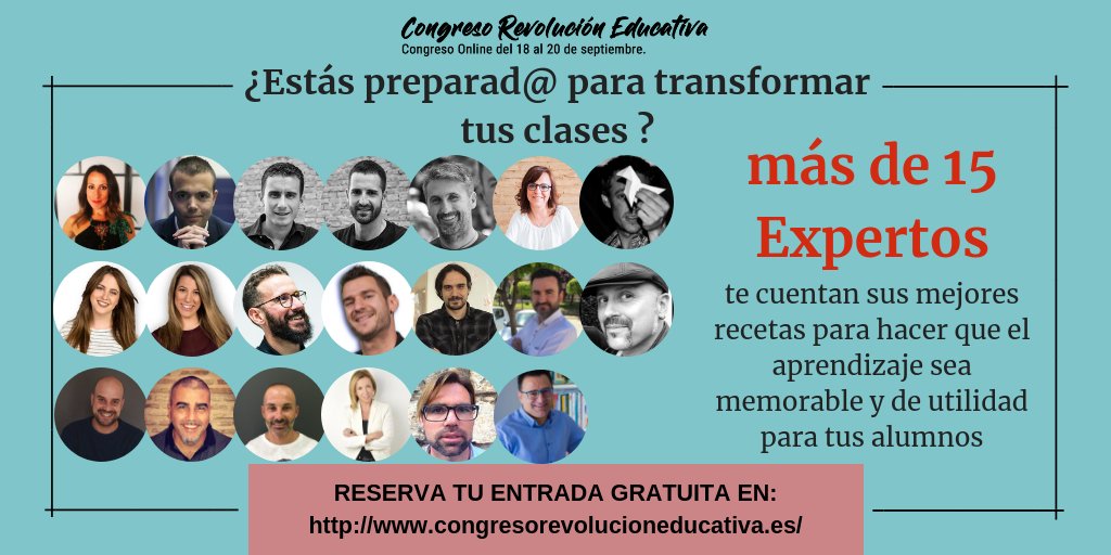 EscueladeXP's tweet photo. ¡Y LLEGÓ EL DÍA! ¡HOY arranca el #CongresoRevolucionEducativa!
Si eres de los despistados y aún no te habías enterado... ¡CORRE!
Hoy a las 13h comienza y no querrás perdértelo, ¡PALABRAAA!
👇👇Consigue tu pase aquí 👇👇
https://t.co/oanpJnUIWo
¡Nos vemos en un ratitooo! https://t.co/vkckpBiibU