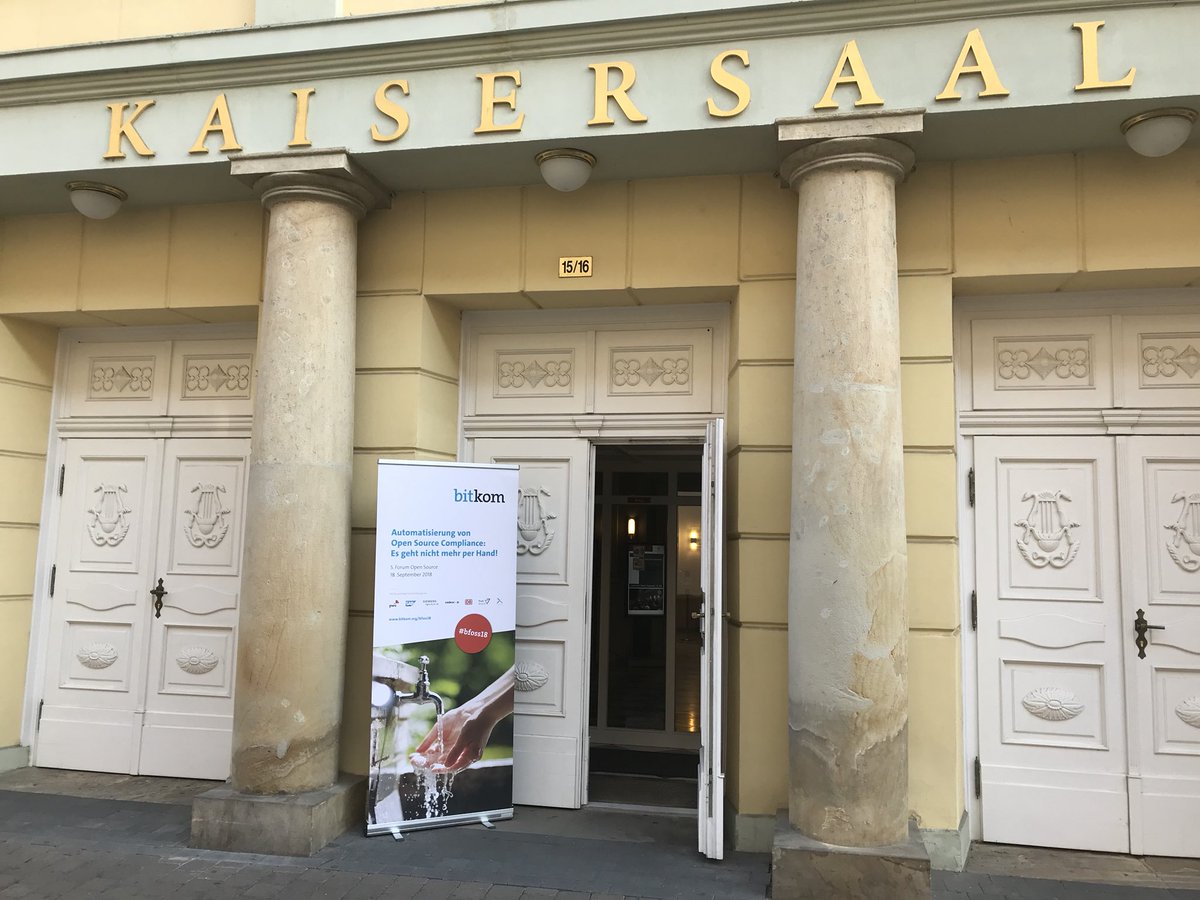 Bitkom_Software's tweet photo. Heute ist es soweit. Wir freuen uns auf euch beim #bfoss18 #opendoors #kaisersaal #Erfurt https://t.co/IpdoWPdOR2