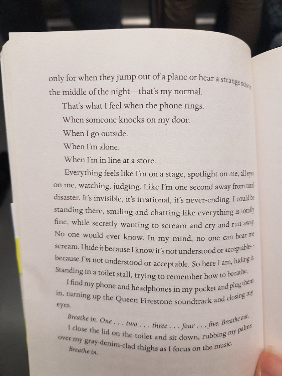 AustenGirlBlog's tweet photo. Reading a book about a girl who wants to meet the author for thanking her for putting words on what she feels, thinking whoa I could do the same about this book and @jenmariewilde #QueensOfGeek #anxiety https://t.co/UN5e9f8len
