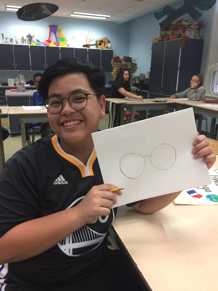 MrsTeson's tweet photo. NCMS students started to make their mark on the ceiling of our classroom. Tile are down and the painting begins. Stay tuned #WestShoreSchoolDistrict #DotDay2018 https://t.co/glOHUPHPho