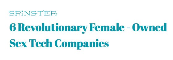 POP_DILDO's tweet photo. So thrilled to be mentioned in this list by @Spinster_io! 💕

"Catch a list of the most revolutionary, #femalefounder #sextech companies" https://t.co/NLdtW7vPxg https://t.co/PVzWIjjvlL