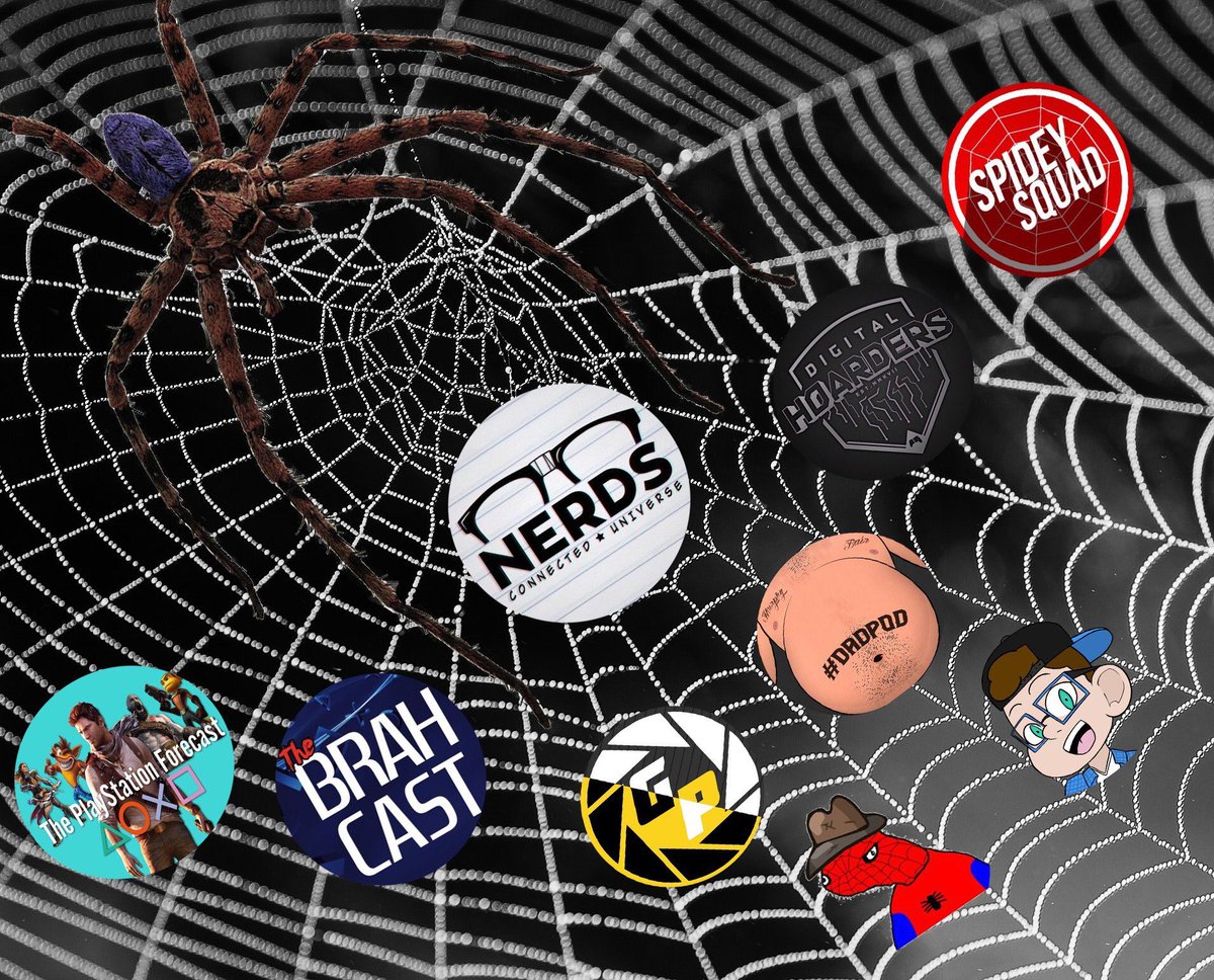 DigitalHoard3rs's tweet photo. This Friday at 8:30 PM EST the Web Warriors assemble on Digital Hoarders! We’re going to be having a full on spoiler-cast with these amazing guests....
@EvanFilarca @PlaystationBrah @undead3xvi @PressXtoAlex &amp; @OneArmedWonder7!!

More details coming soon! #SpiderManPS4 #HoardOn https://t.co/lnhHnDGaYs