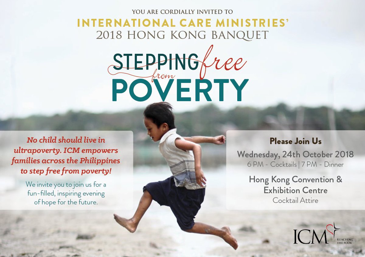 We are 36 days away from the #ICMBanquet2018! Looking forward to seeing you all on October 24th! #ICM #intlcareministries #banquetseason