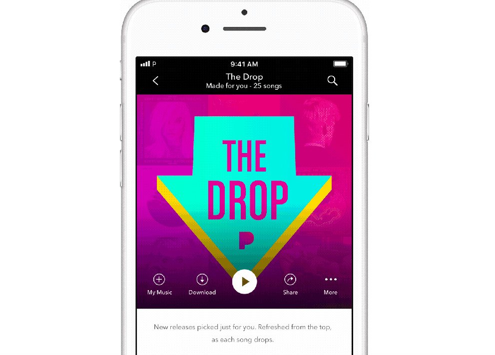 verge's tweet photo. Pandora’s newest playlist The Drop sounds a lot like Spotify’s Release Radar https://t.co/V3v2KgouVI https://t.co/28McxF6zfZ