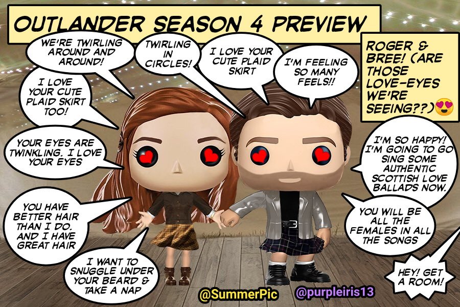 purpleiris13's tweet photo. How about that Season 4 Trailer?!😀Roger &amp; Brianna sighting!
Are these kids CUTE together or WHAT?! 
🤗Can't wait!🤗
@SkeltonSophie @RikRankin @SummerPic @Writer_DG @RRankinFans
@RankReckoneers @RichardRankinbe @SS_Sophisticats 
#Outlander #OutlanderSeason4 #RogerAndBree #MacBree https://t.co/Ks6duSMXPt