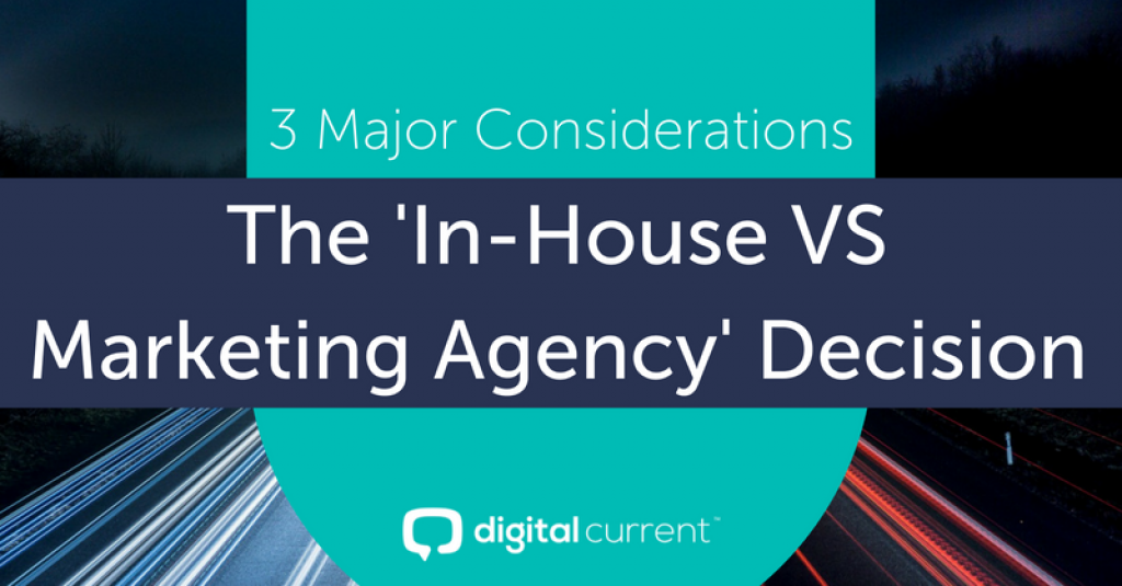 SpaceDigitalAU's tweet image. 3 Major Considerations: The 'In-House VS #Marketing Agency' Decision (+ Calculator!) by Sam Hurley via @digitalcurrent buff.ly/2sOUci6