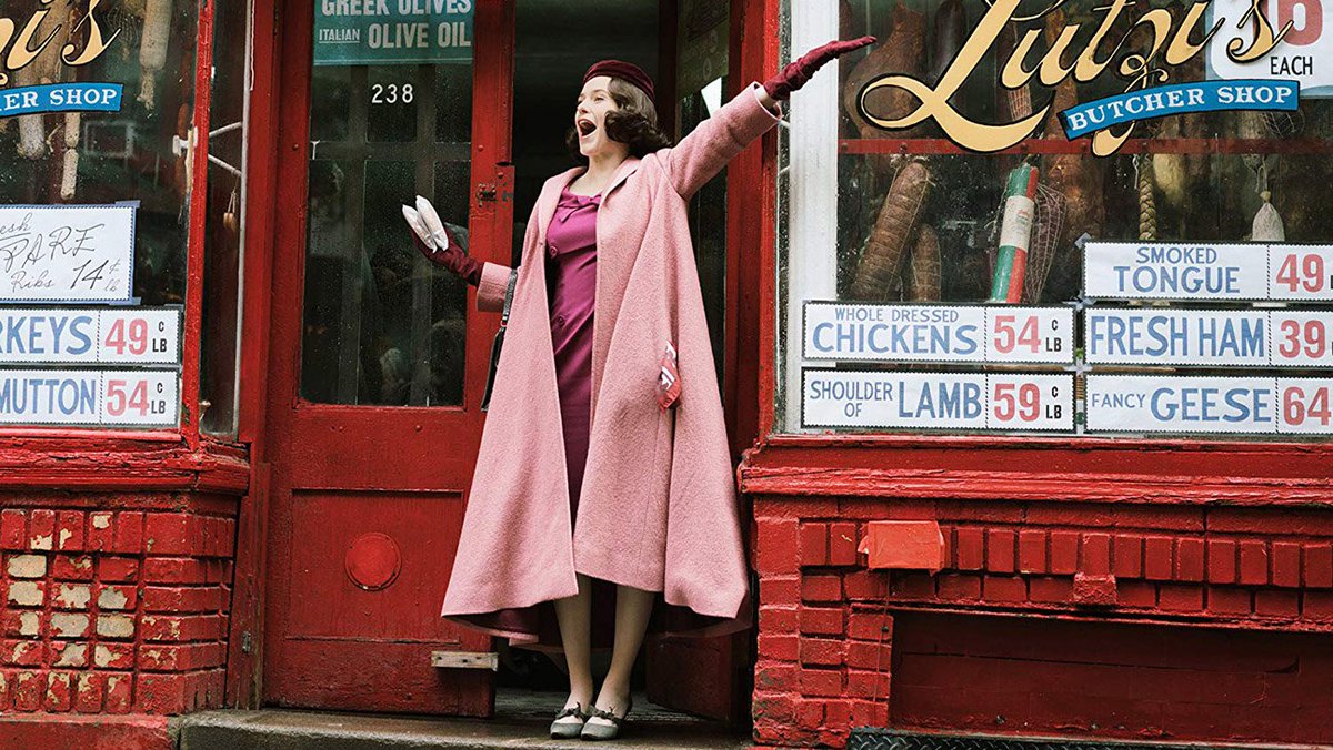 THR's tweet photo. Amazon's 'The Marvelous Mrs. Maisel' led the #Emmys with five wins https://t.co/s3O8xbumOB https://t.co/k6h8maf9nF
