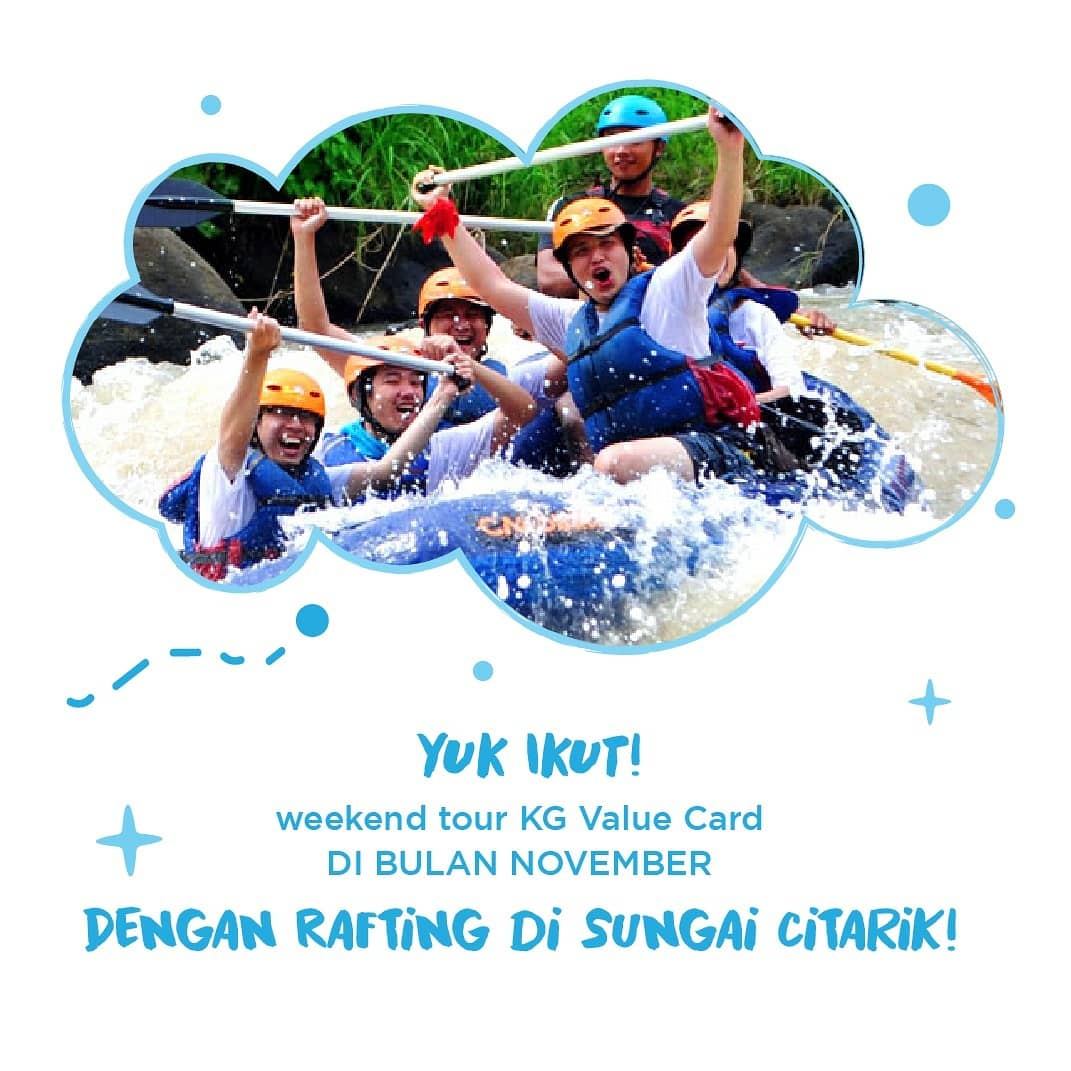 KG Value Card mengajak para member untuk ikut Weekend Adventour  menjelajah sungai Citarik dengan rafting! 
Siapa yang ingin ikut?

#rafting #kgvaluecardpromo #kgvaluecard