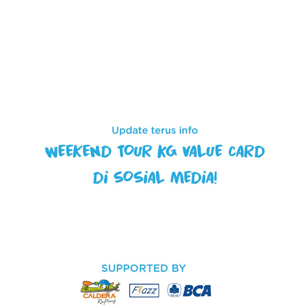Update terus info tanggal, biaya dan tempat kegiatan KGVC Weekend Anventour melalui sosial media @kgvaluecard 
Kuota peserta terbatas!
.

Acara ini didukung oleh 
@goodlifebca
<a href="/calderaindo/">Caldera Indonesia</a>