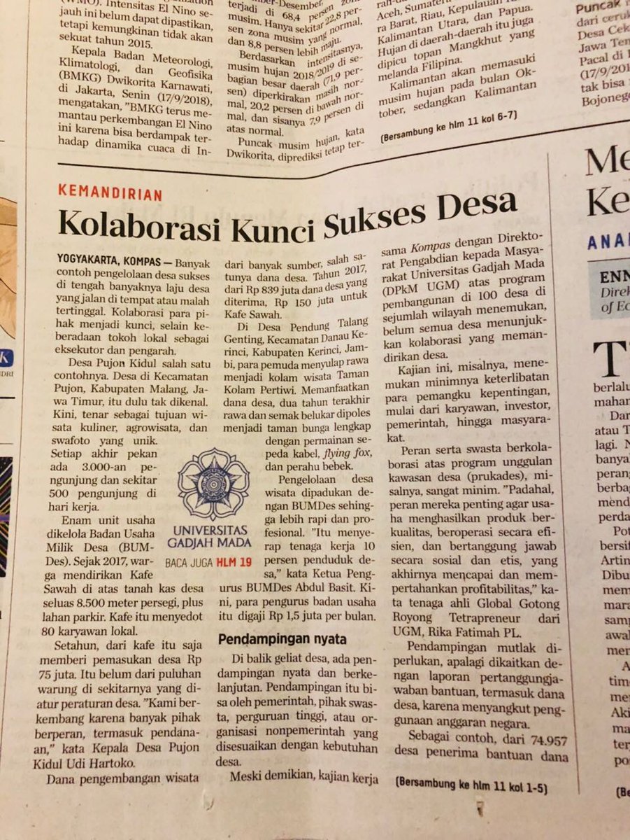 anwsanusi's tweet photo. Salah satu semangat UU Desa adalah bgmn membangun kolaborasi yg sinergis utk mengakselerasi pengentasan kemiskinan dg membangun perekonomian dan meningkatkan kapasitas masy tanpa meninggalkan kearifan2 lokal. Bbrp fondasi sdh dibangun namun PR msh cukup..kerja yg keras dan cerdas https://t.co/UOE9yuLxz4