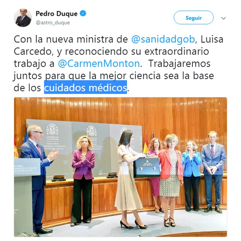 Sindicato_SATSE's tweet photo. ¿¿¿Cuidados médicos??? Señor @astro_duque quienes nos cuidan son enfermeras... Esperemos que la mejor ciencia (y el mejor conocimiento) nos guíe a todos. Por lo que se ve, falta le hace a usted... https://t.co/miIkytY6Pk
cc @sanidadgob @luisacarcedo #Enfermería #EnfermeríaVisible https://t.co/agohyygKUU