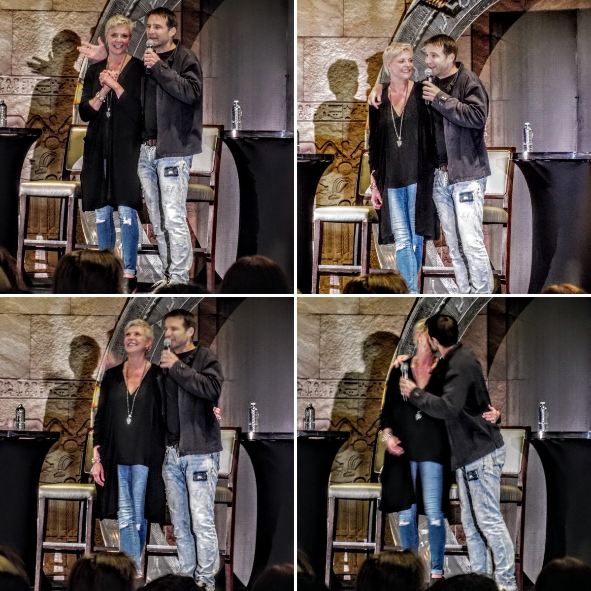 VarnerPhotos's tweet photo. Sam & Malcolm, sittin' in a tree...
It was so neat when #PeterFlemming popped in on @amandatapping's panel. It's all in good fun. I learned so much about the talented humans who inhabit these brilliant roles! #gatecon #StargateCommand #gatecontheinvasion https://t.co/sIovpP6Bt9