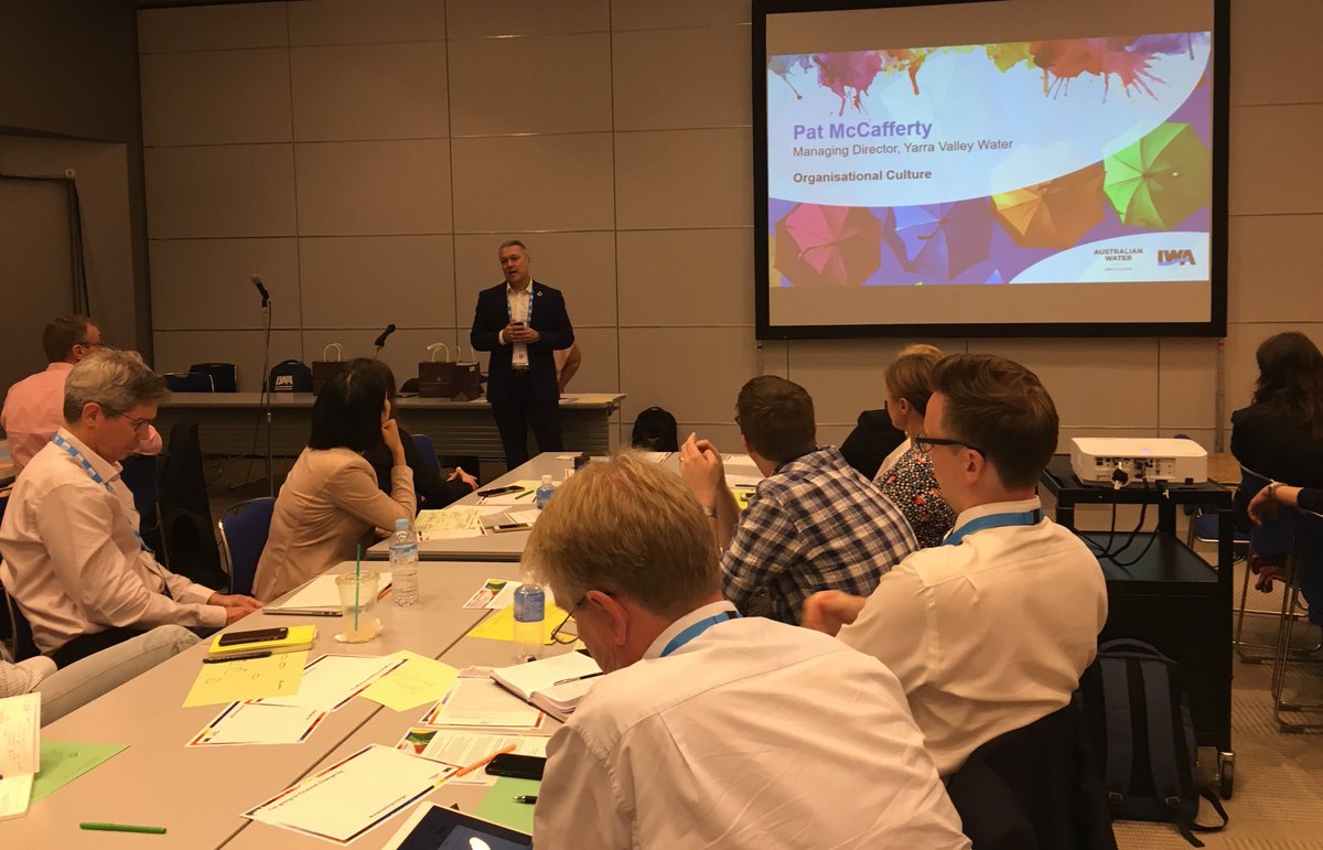 AustralianWater's tweet photo. Pat McCafferty from @yvwater on organisational change for our #channelingchange workshop at the @iwahq #worldwatercongress in Tokyo https://t.co/4rO6daKzUw