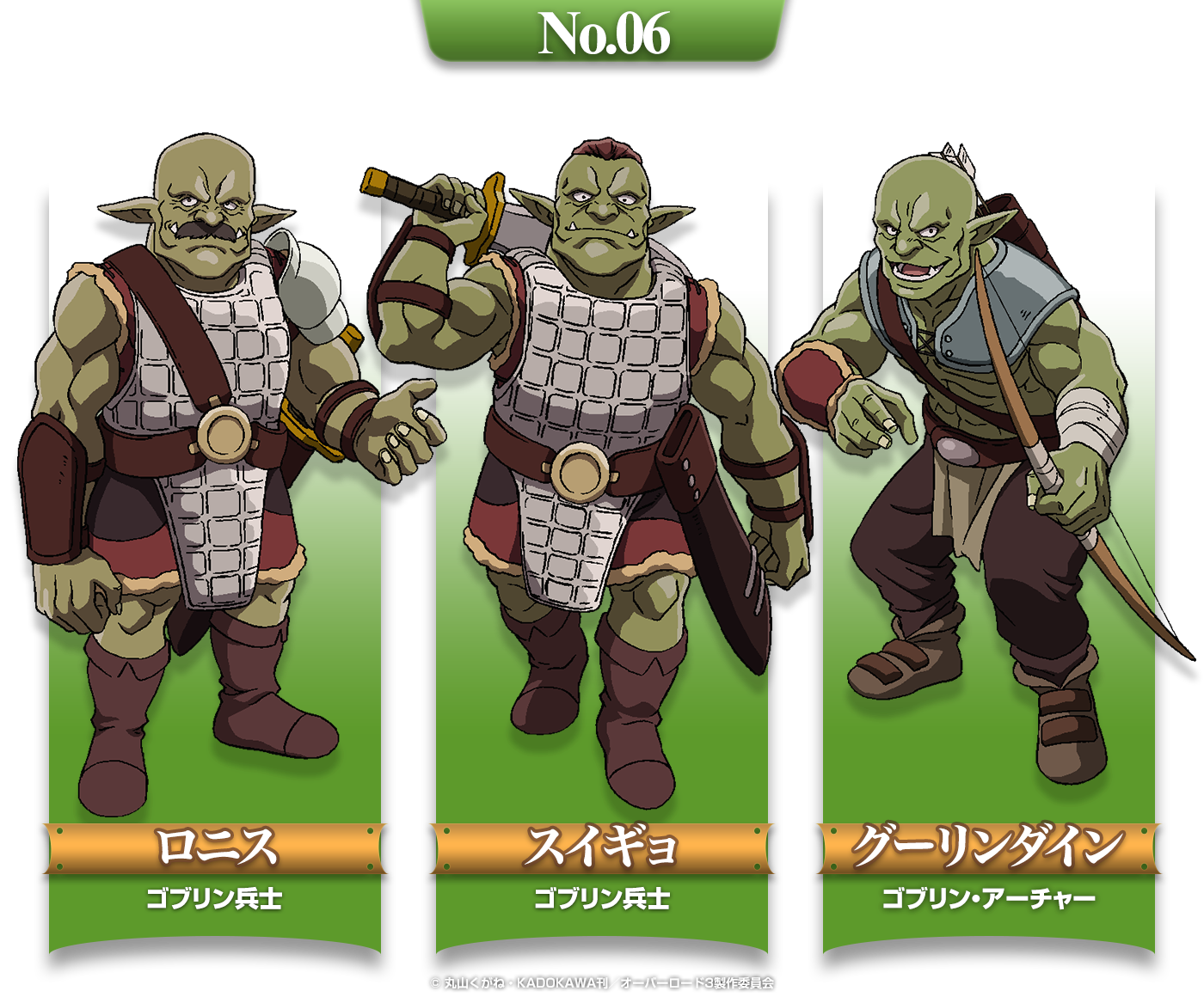 Madhouse Inc カルネ村通信 オーバーロード エンリのゴブリン大図鑑 放送を記念し カルネ村編の設定を公開していきます 第六回は ロニス スイギョ グーリンダイン T Co Rbdikn8avo そして今夜放送の 11では エンリ達も再登場