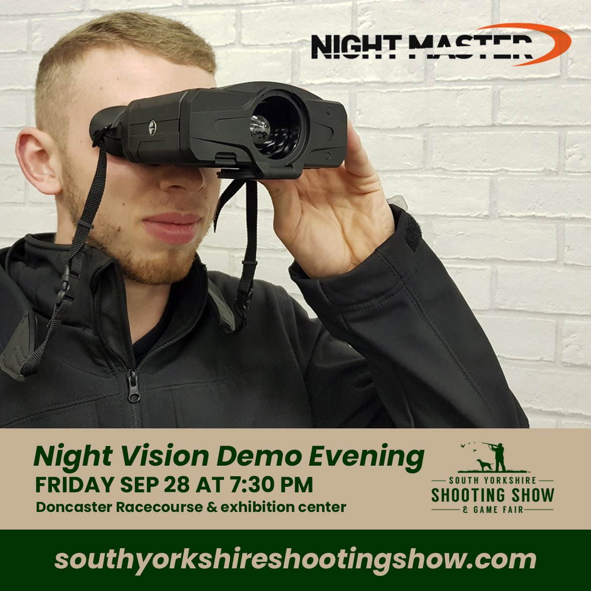Night Master will be demonstrating the latest night vision and thermal imaging equipment, including the Pulsar Accolade, UK-legal PVS-14, Digisight N355, Trail, Helion, Yukon Photon RT and a new digital NV scope add-on with Wi-Fi and HD quality for less than £400.
