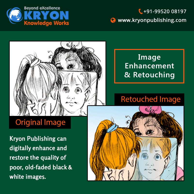 #KryonPublishing can digitally enhance and restore the quality of poor, old-faded black and white images.

Knock us to get more details - goo.gl/Xb7A1b

#ImageEnhancement #ImageCorrection #Imagebrightening
