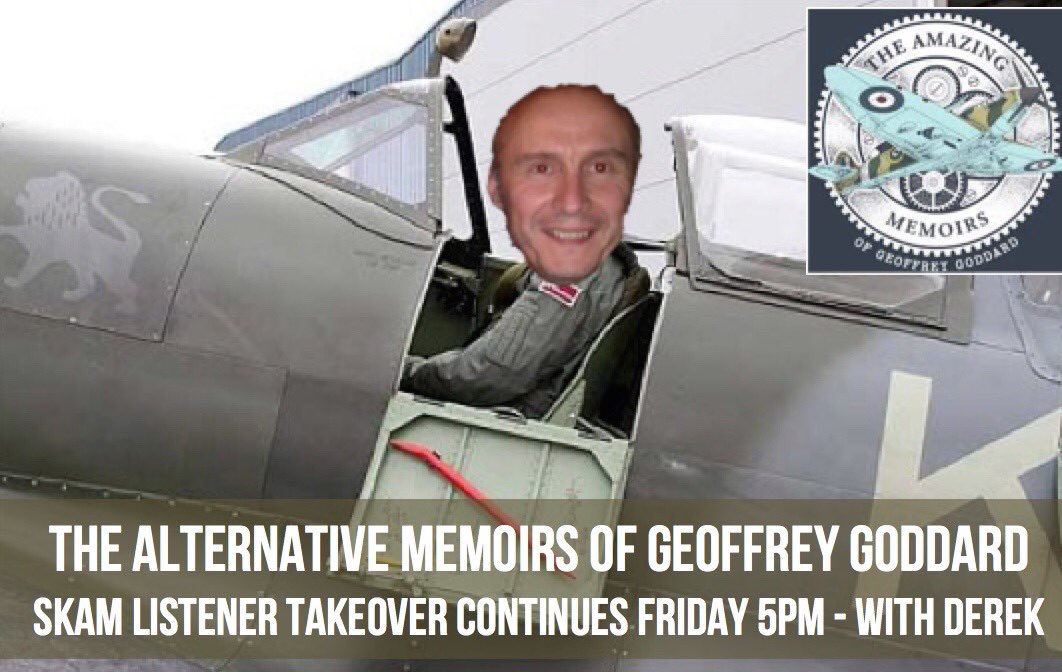 Friday Rockshow 5-8pm - continuing our new <a href="/SKAM_UK/">SKAM</a> listener takeover. This week, wing commander <a href="/derekbeeky/">Derek Beeky</a> is narrating the next chapter of the #marv memoirs of Mr Goddard
