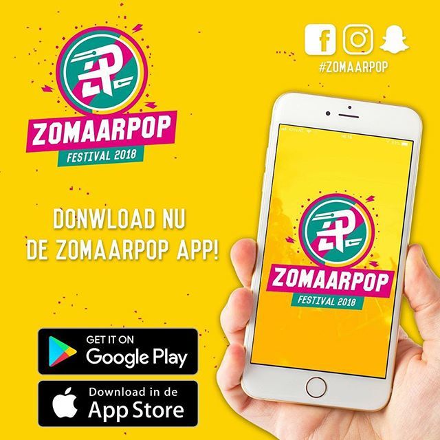 DAAR IS 'IE WEER! 🔥 De Zomaarpop app! Download hem nu in de App Store of Google Play en mis niets van Zomaarpop Festival 2018! 12 &amp; 13 oktober tot dan! 😎 ift.tt/2MHKHbF