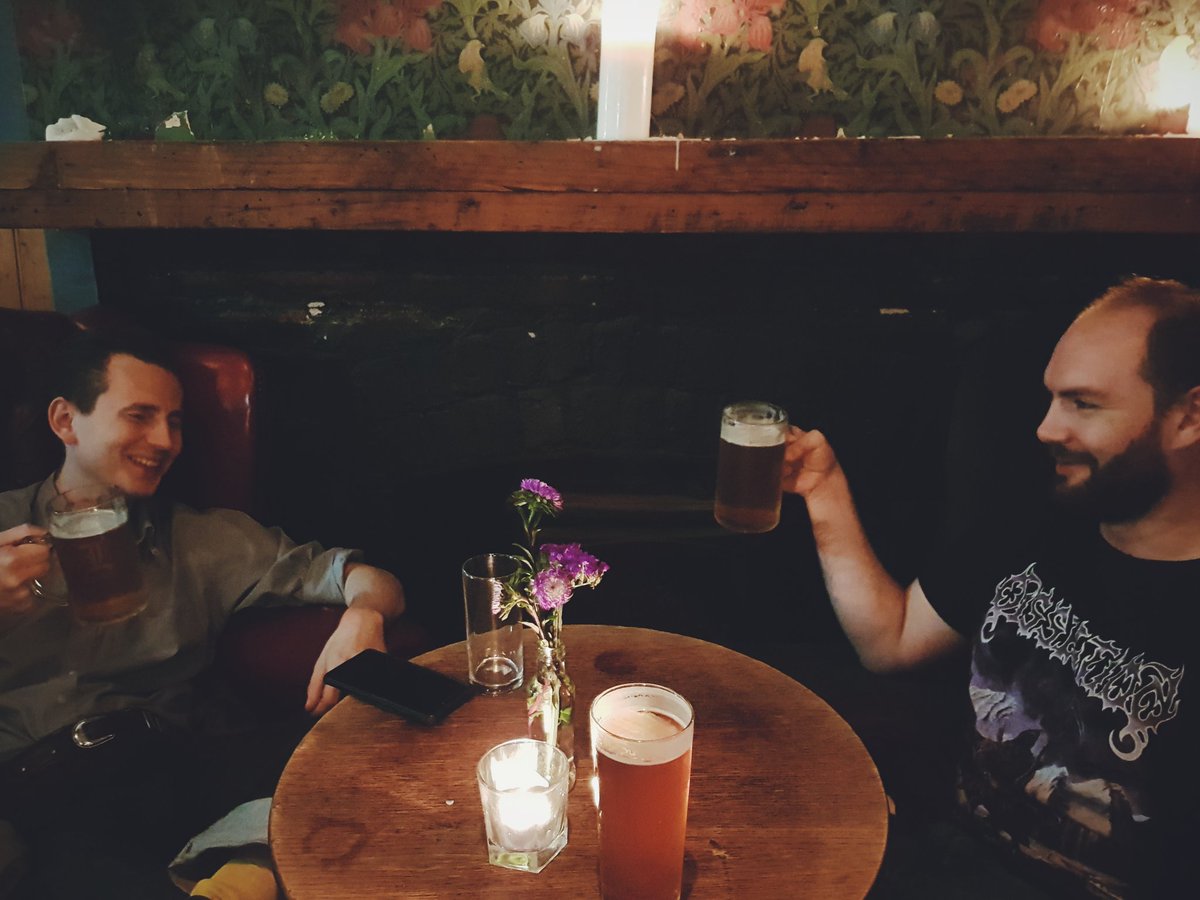 Reunited over beers and plotting some new sounds 🍻