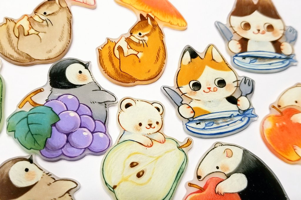 「21日から高円寺Creamさんで開催のの秋の味覚展に納品するため久しぶりに手描き」|＊だてちゃん＊のイラスト