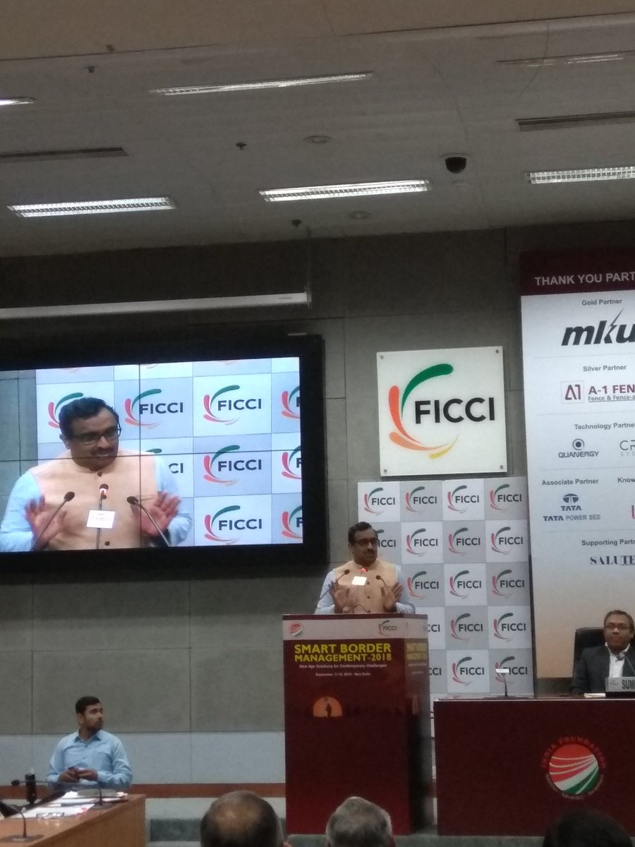 SiddharthSingh0's tweet photo. "Challenges of unrecognised border are different from Challenges of the recognised borders which India is facing at LAC & LOC"- Shri Ram Madhav @rammadhavbjp Ji in the Valedictory Address at #SmartBorderManagement Conference https://t.co/x003tcsfb5
