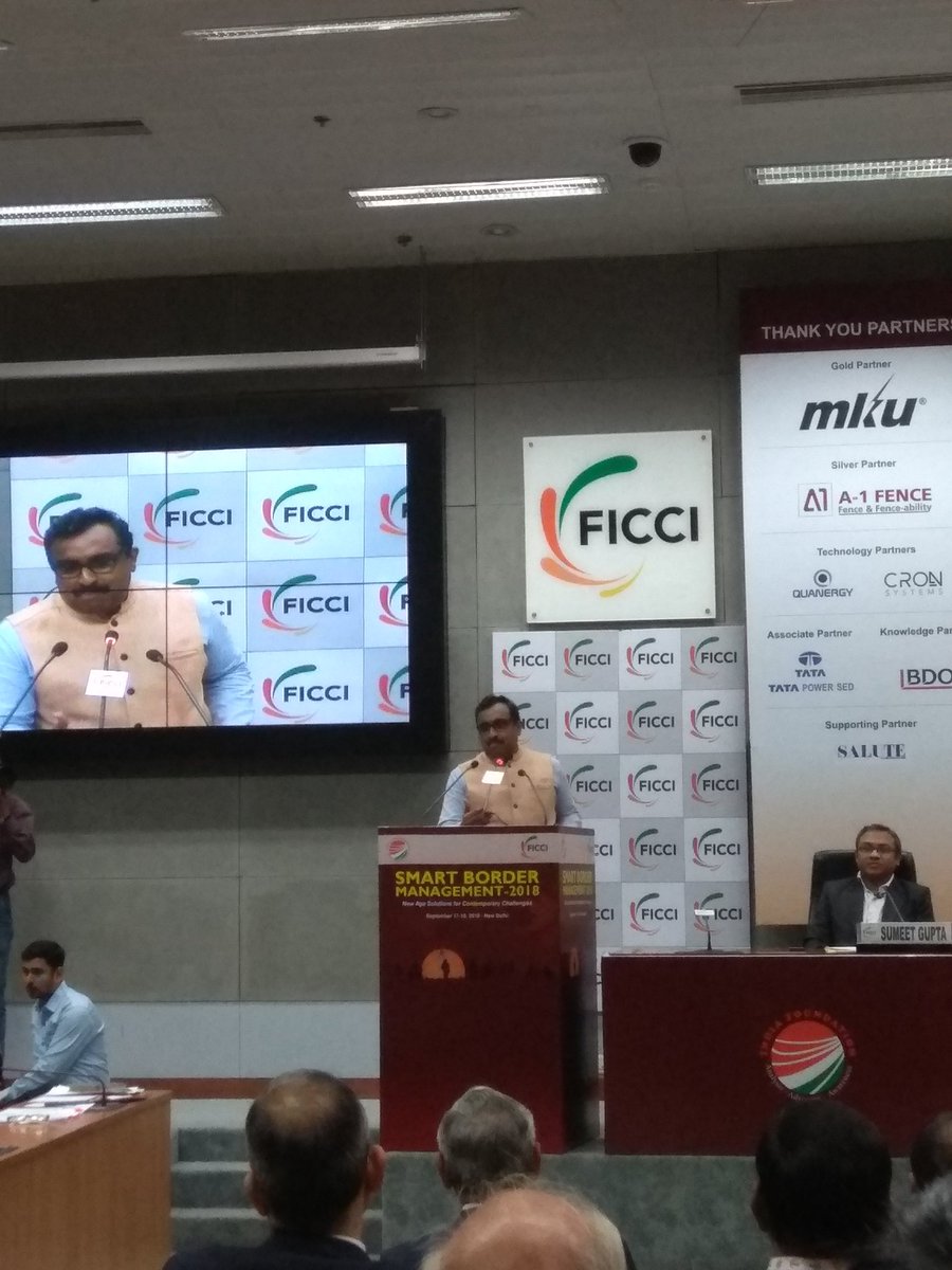 SiddharthSingh0's tweet photo. "Management of Borders is a challenge but we should also look at the Borders as an Opportunity for the purpose of development" - Shri Ram Madhav @rammadhavbjp Ji in Valedictory Address in the #SmartBorderManagement Conference https://t.co/3LGO5cgzN4