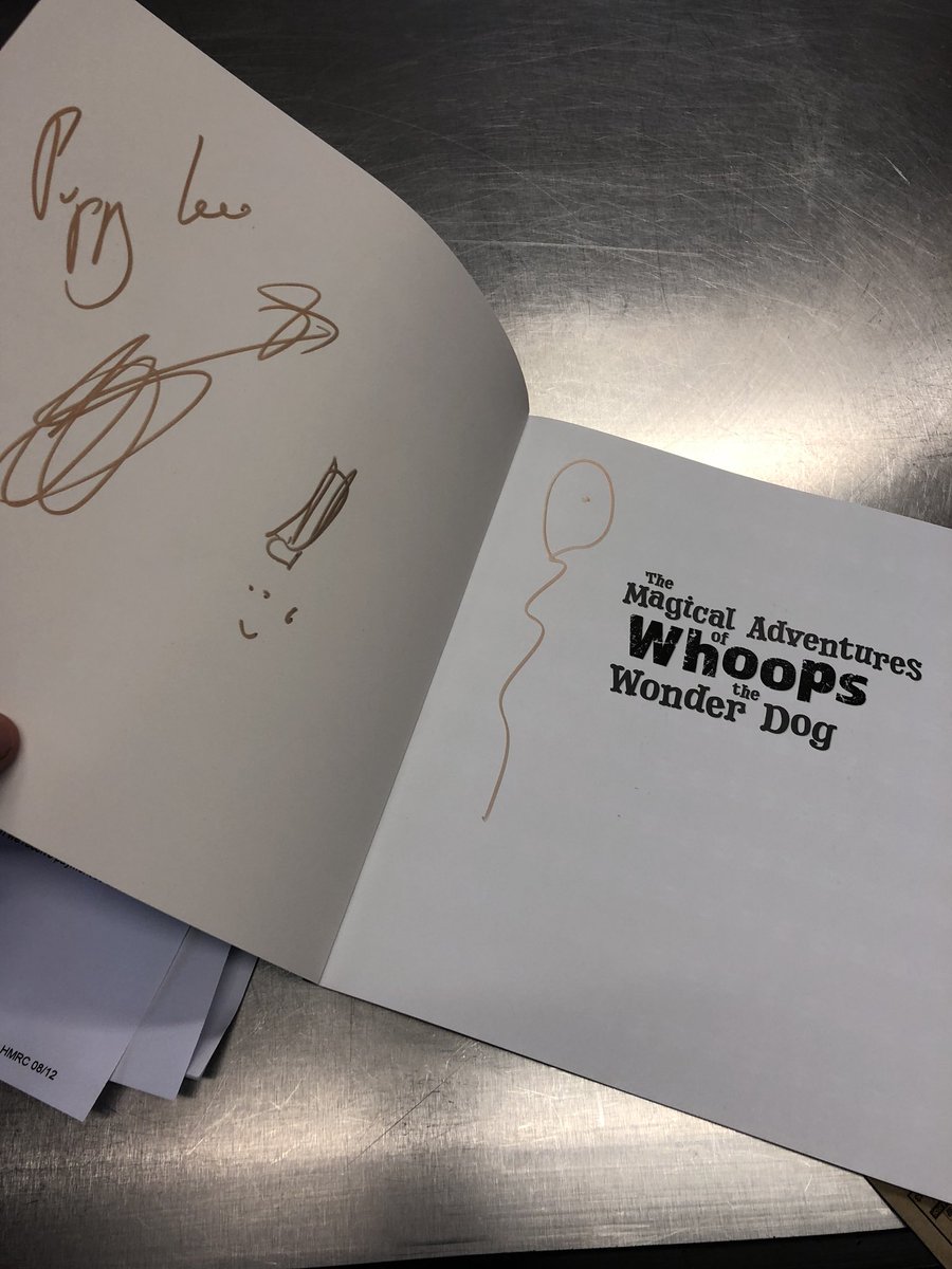 mattcheal07's tweet photo. Thank you @yummy_brummie for our copy of “The Magical adventures of Whoops the wonder dog” Phoebe loves it so much she’s done her school book review on it x https://t.co/lmWRAFARfK
