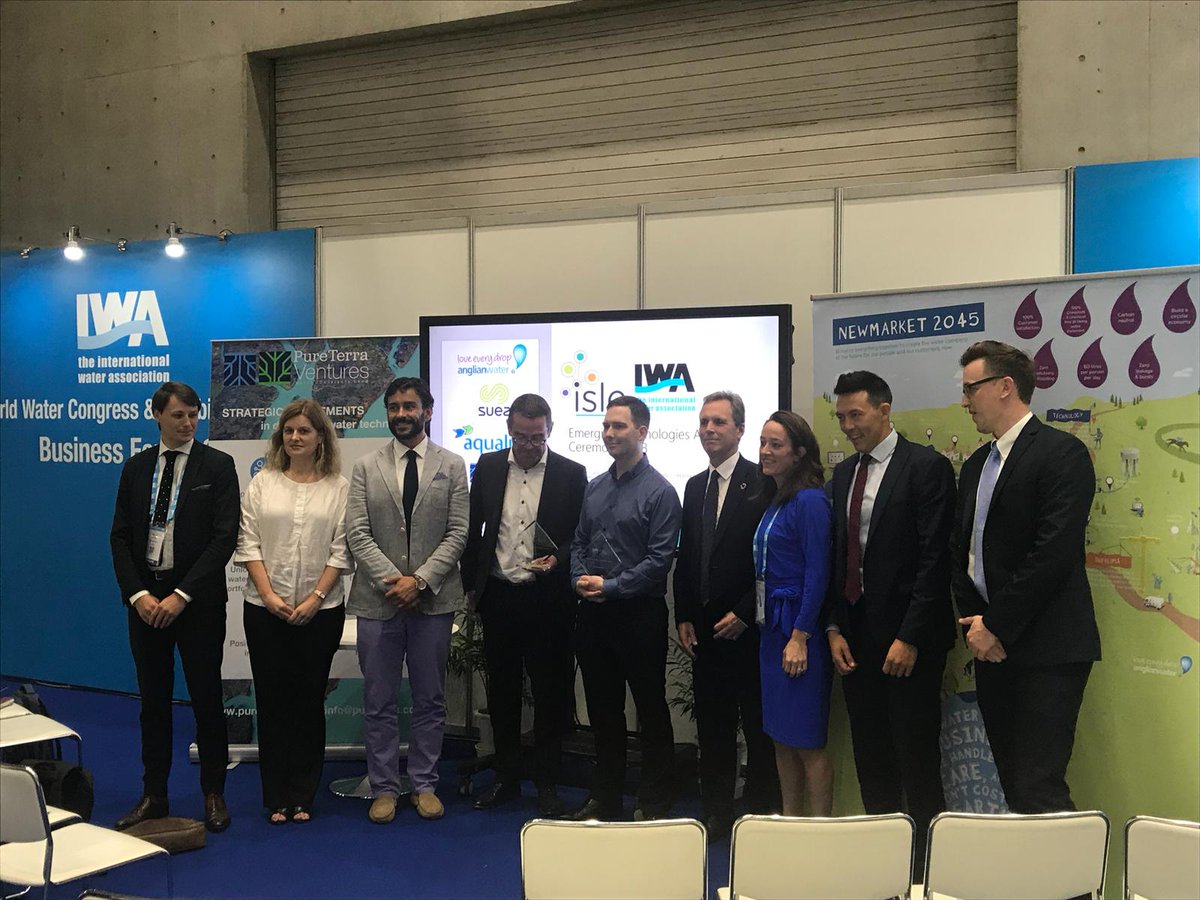 matchpluswater's tweet image. The Isle-IWA Emerging Technology Programme at the #WorldWaterCongress &amp;amp; Exhibtion has come to an end with the Emerging Technologies Award Ceremony. The winners of the Emerging Technologies Awards are: Blue Foot Membranes and Aquafortus Technologies Ltd.!