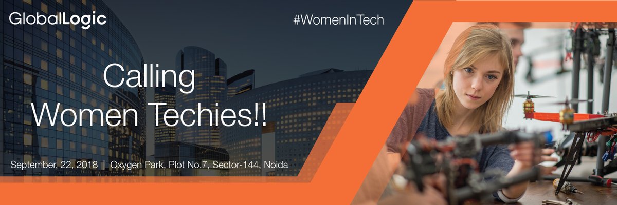 GlobalLogicJobs's tweet photo. #GlobalLogic calling all women Techies to join our team of next-generation Engineers at Noida on 22nd Sept'18 #DiversityandInclusion   #WomenInTech https://t.co/jDopVP9gxp
