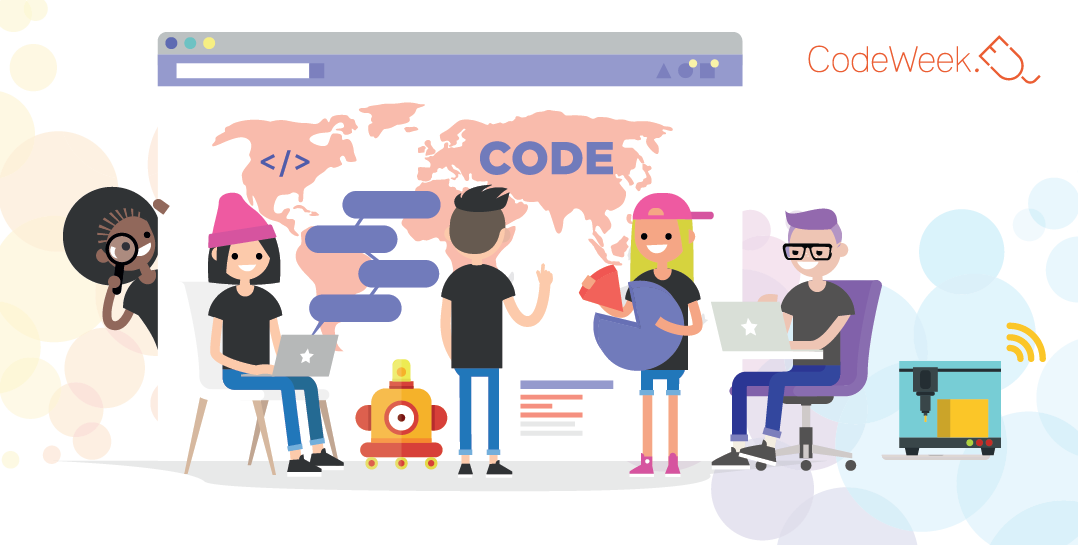 eu_schoolnet's tweet photo. #CodeWeek 2018 is just around the corner! Don’t forget to join the movement and register your activity here: https://t.co/syqYo8cIgC https://t.co/mfrxtS1VDy