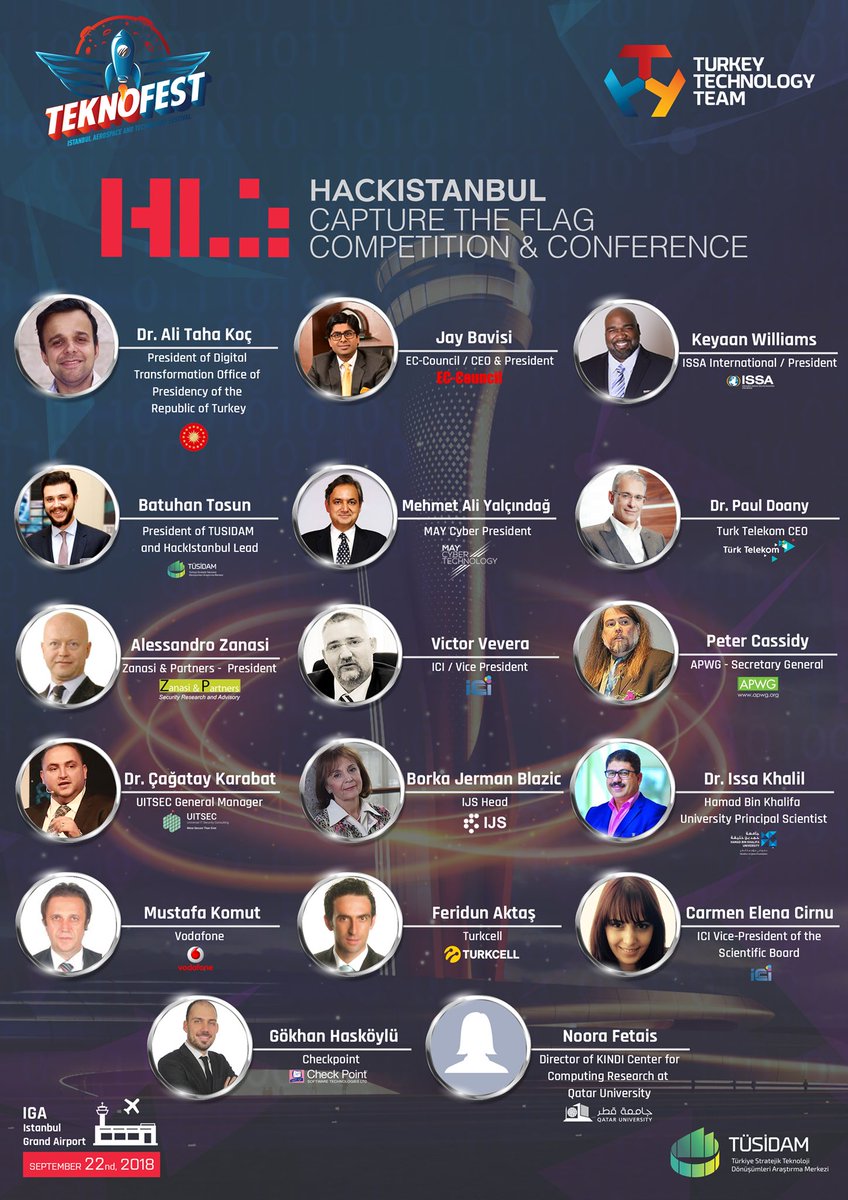 batuhantosun's tweet photo. The heart of the security world is beating right here‼️ #HackIstanbul #TEKNOFEST @hackistanbulCTF @teknofestist @Selcuk @haluk @varank @mfatihkacir #AliTahaKoç @tcbestepe @TCSanayi @ISSAINTL @ECCOUNCIL @VodafoneTR @Turkcell @TurkTelekom @PaulDoany @HBKU @IATA @APWG #JayBavisi https://t.co/JporggDTq3