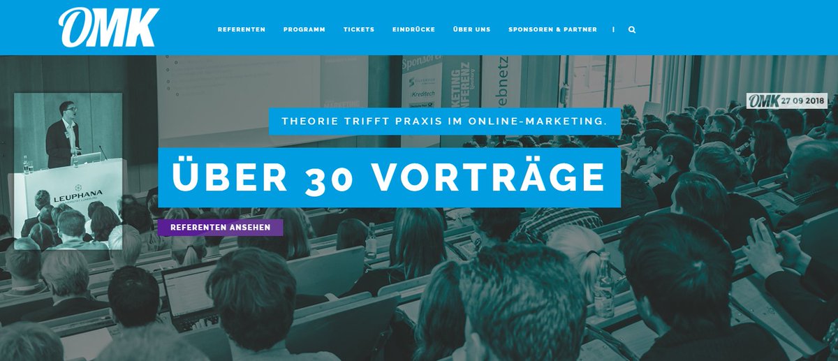 Online-Marketing Konferenz (#OMK) in Lüneburg am Donnerstag, den 27.09.2018. Ein echt spannendes Programm mit über 30 Vorträgen: omk2018.de/programm/. Wir sind auch mit zwei Kollegen vom TAGEBLATT als Gäste dabei.