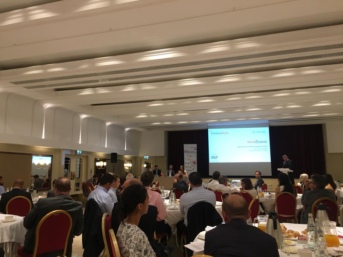 PKFMalta's tweet photo. @PKFMalta is today’s main sponsor of @FinanceMalta ’s #BlockFinance event - Opportunities in Asset Management with Blockchain Malta. #maltablockchainisland https://t.co/ecSjwi47B6