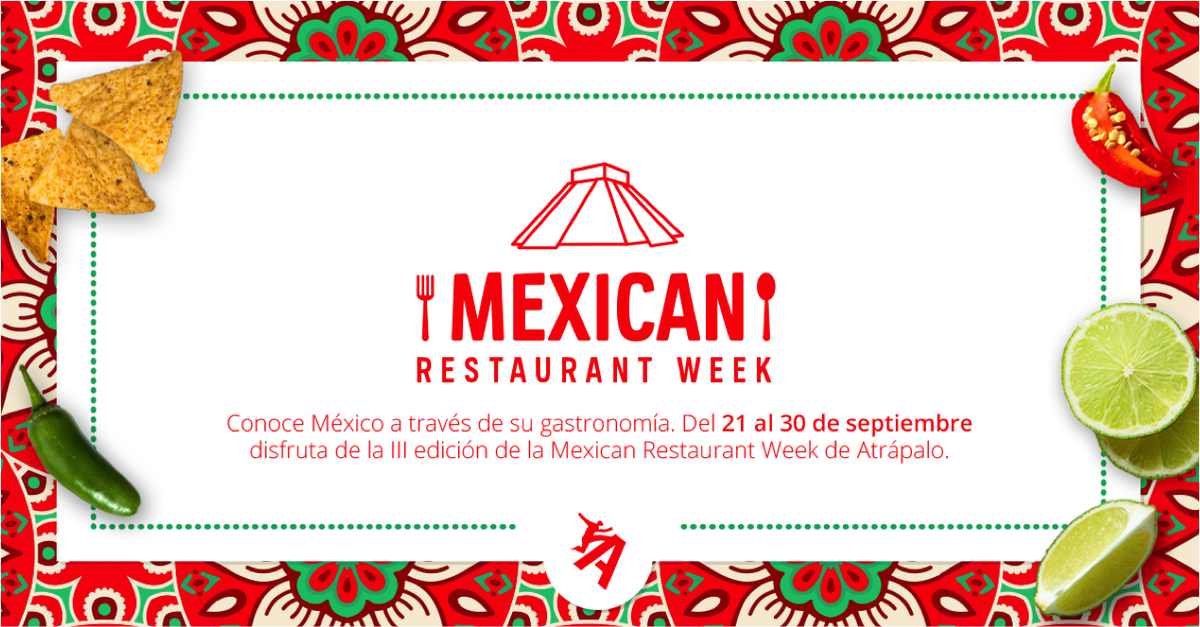 VisitMexSpain's tweet photo. Muy pronto inicia la 3ª Edición de la Mexican Restaurant Week, en Madrid y Barcelona, espérala, del 18 al 30 de septiembre!! #VisitMexico #MexicanRestaurantWeek https://t.co/tD5CsFDVnu
