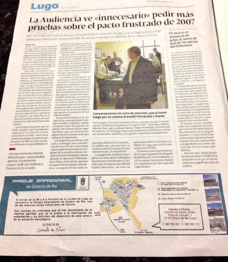 CandidoConde's tweet photo. La Audiencia de Lugo da un nuevo palo a la jueza #DeLara por el caso #Garañon calificando su #investigación de #Prospectiva y anulando diligencias ya practicadas. https://t.co/YIrL9aQ0Zr