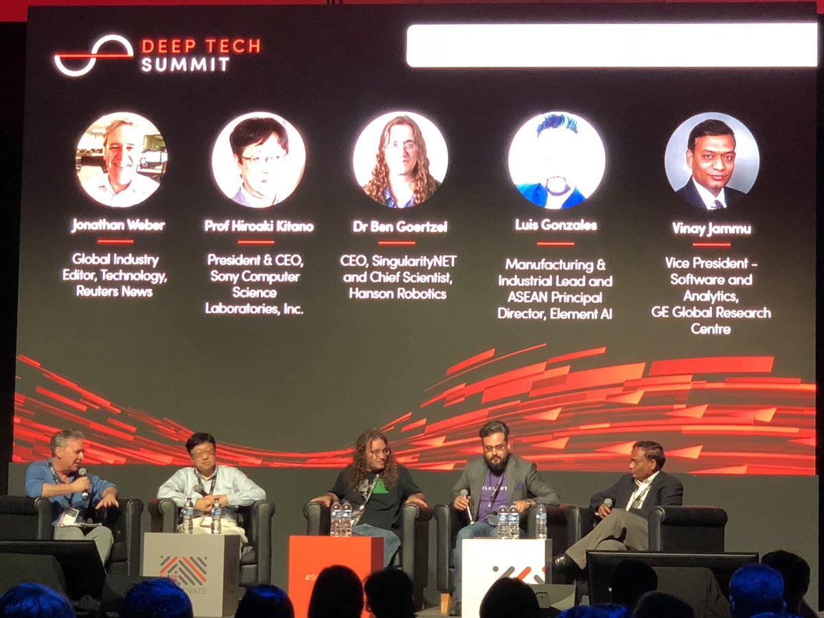 Experts from deep tech: Sony, GE, Hanson, Element AI sharing insights on AI and Our Autonomous World #SWITCHSingapore2018 #DeepTechSummit #AI #ArtificialIntelligence #technology