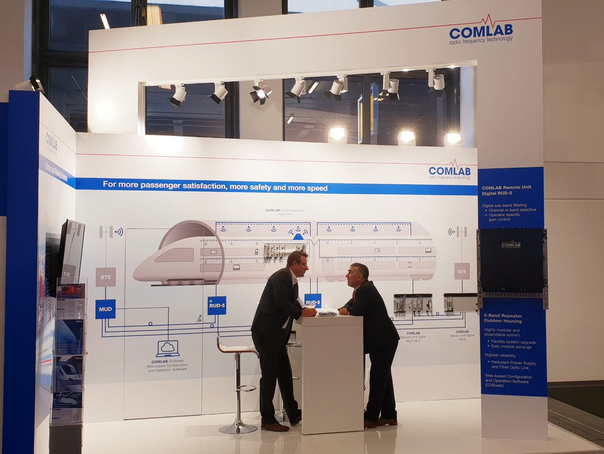 COMLAB_AG's tweet image. We are open for business now at InnoTrans 2018. Our team welcomes you to the show and would be delighted about meeting you at our booth. Hall 4.1, Stand 501. We are presenting you the newest developments and state of the art rail and in-train communication solutions.