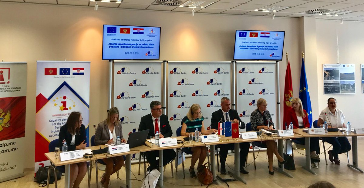 PristupinfoHR's tweet photo. Svečano je otvoren Twinning light projekt Jačanje kapaciteta Agencije za zaštitu ličnih podataka i slobodan pristup informacijama - @euicmne #Podgorica 🇲🇪🇪🇺🇭🇷 #PPI #AZLP #IPAfunds #SAFU #EUdelegationMNE https://t.co/B6RmZucfeD